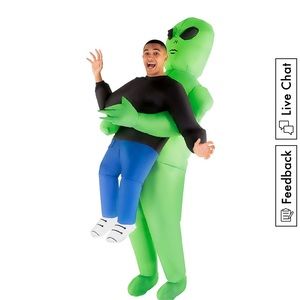 Adult inflatable alien pick me up costume